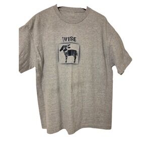 Wise Ass Graphic Print T Shirt Mens Gray‎ Crew Neck Short Sleeve Top